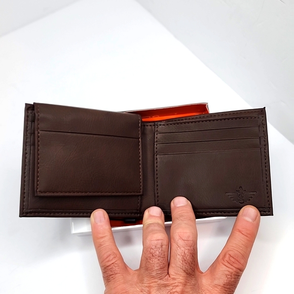 DOCKERS HANDCRAFTED MENS BROWN WALLET - Picture 5 of 11